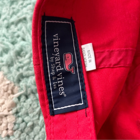 Vineyard Vines Hat Cap Baseball Adjustable Red Whale Navy Blue USA Patriotic - Picture 5 of 6